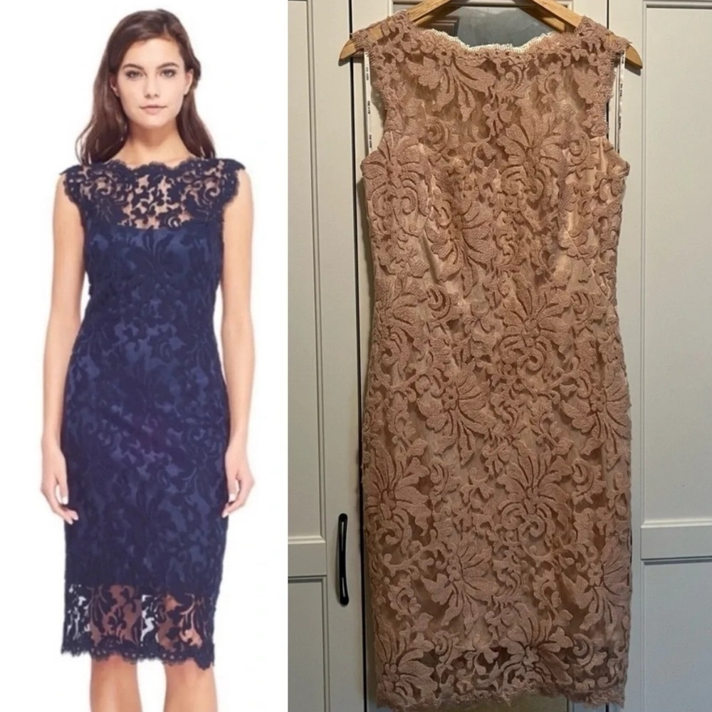 TADASHI SHOJI Olena Primrose Illusion Embroidered Lace Cocktail Dress
